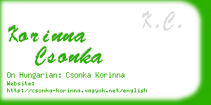 korinna csonka business card